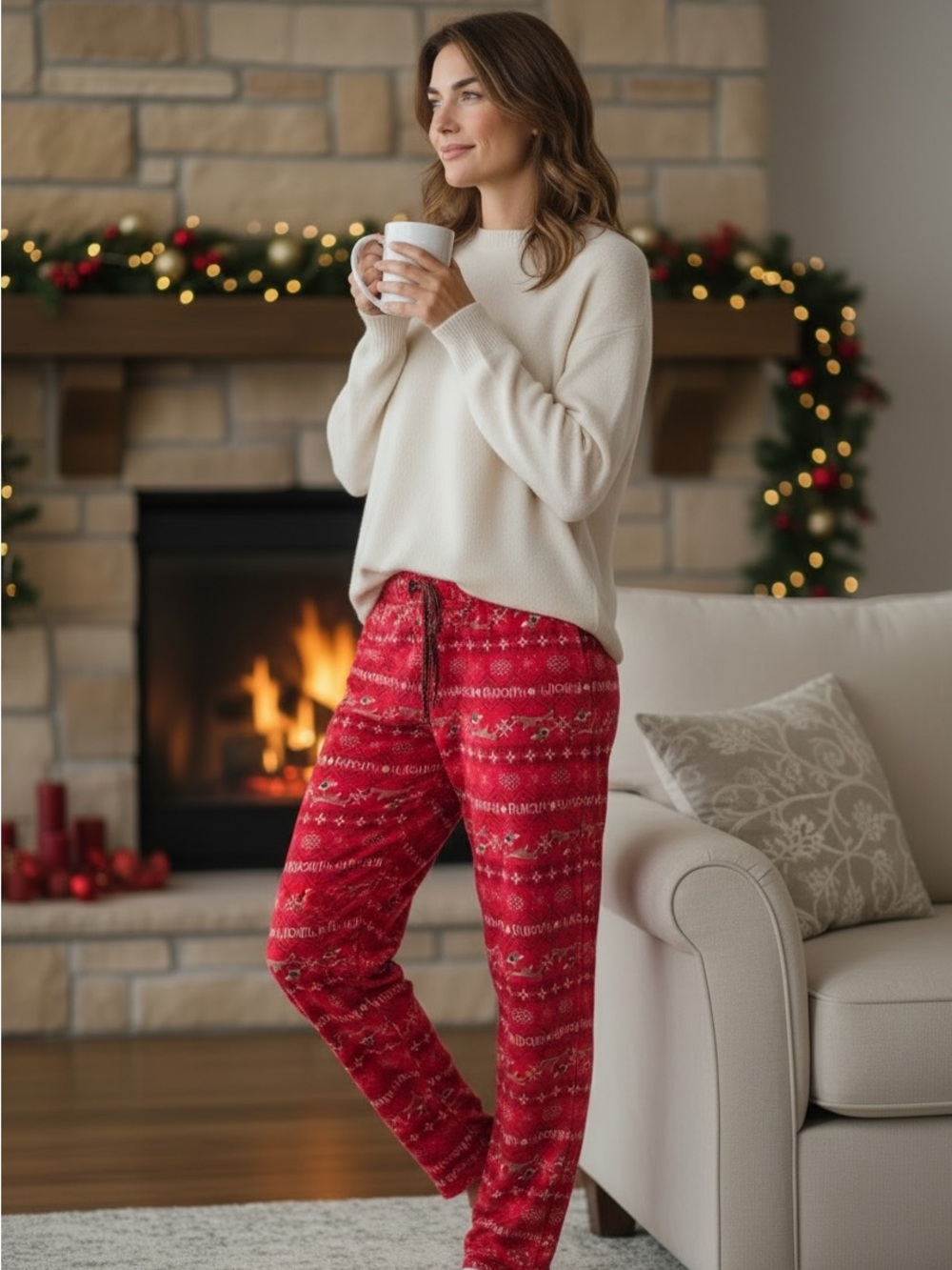 Rudolph The Red Nosed Reindeer Red Lounge Pants Women’s Medium